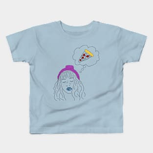 dreaming of pizza Kids T-Shirt